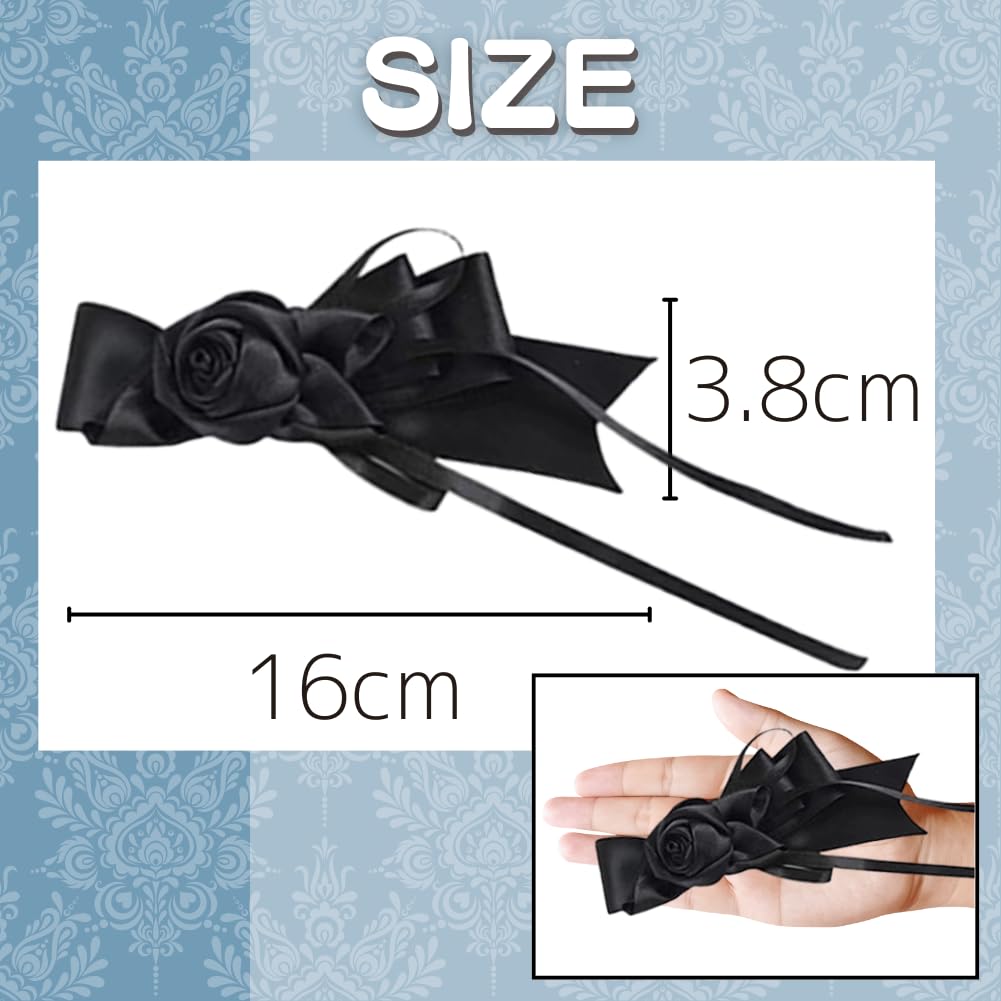 hair gothic lolita girls hair hair forest dreamy school 2-piece accessory, style, ribbon, bow, rose, clip, accessory, girl, cute, cosplay, girls,