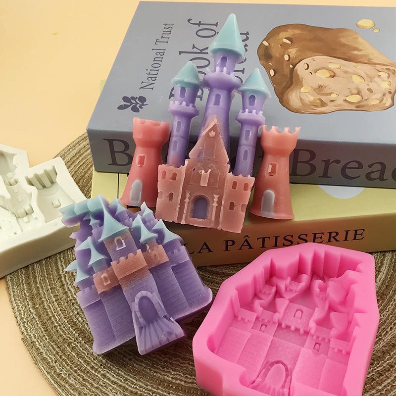 European Castle Silicone Mold for Cake, Chocolate, Fondant, Candle Making, and Epoxy Crafts.