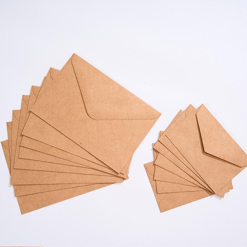 High-Quality Retro Kraft Paper Envelopes for Postcards and Greeting Cards - Western Style