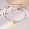 Stainless Steel Bracelets Vintage Elegant Butterfly Sand Press Design Non-fading High-quality Fashion Bracelet For Women Zircon