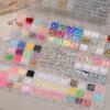 12 Grids 3D Nails Charms Mixed Special-Shaped Diamonds Flat Bottom Diamonds Pearl Sequins Butterfly Diy Manicure Parts