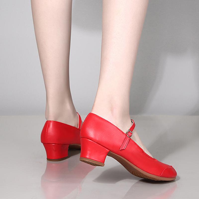 Kožené boty na latinskoamerické tance Dámské Dospělé Měkká podrážka Tango Standardní taneční boty Moderní boty