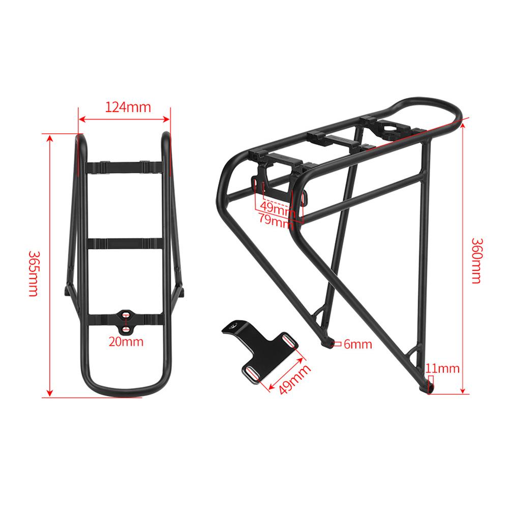 E-Bike Rear Carrier Rack For Giant FastRoad E+ EX Tempt E+ EX Liv Vall E+ EX TalonE+ EX With Taillight Mount Bracket