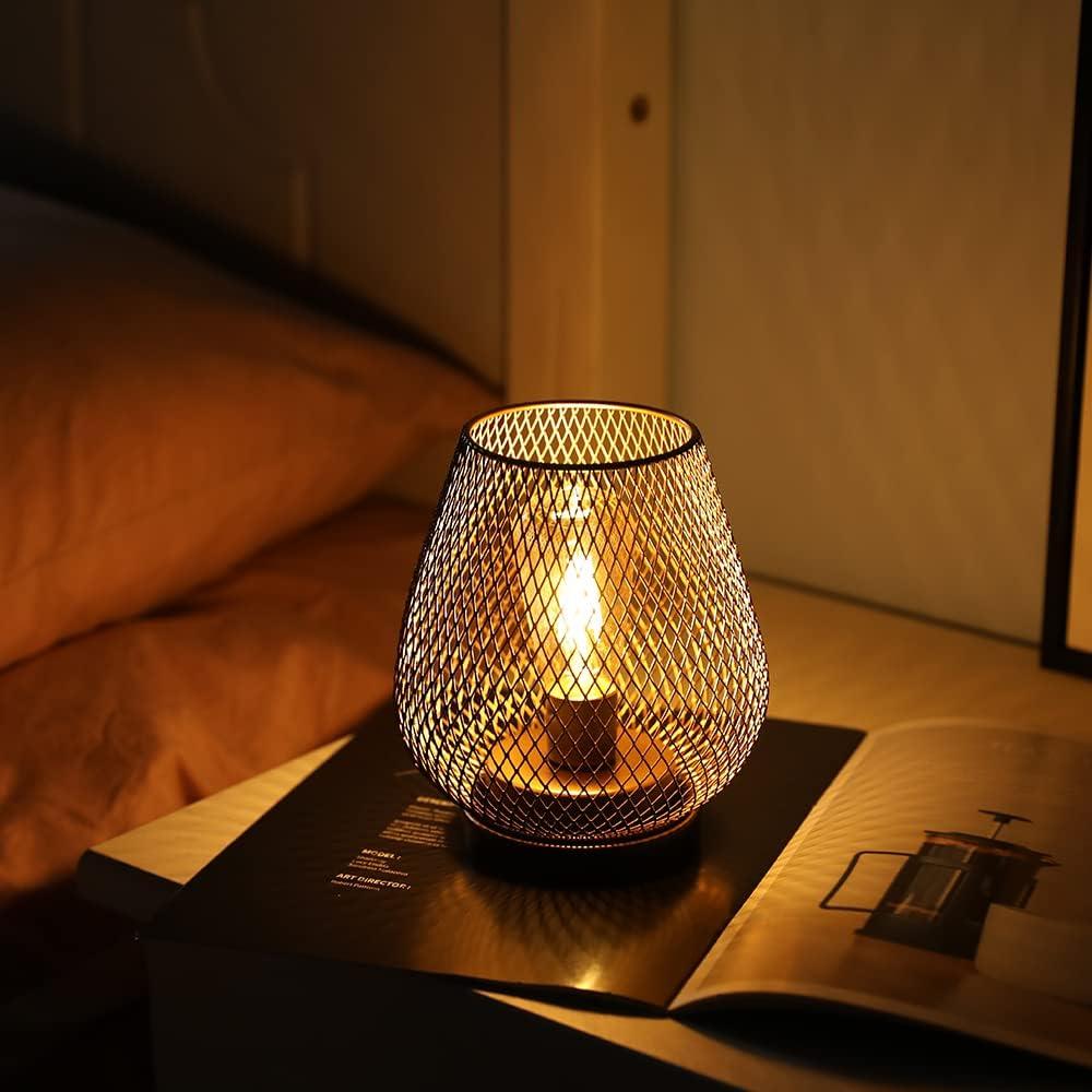 2PCS Simple Design Table Lamp Battery Powered Portable Night Lamp for Restaurant Event Decoration