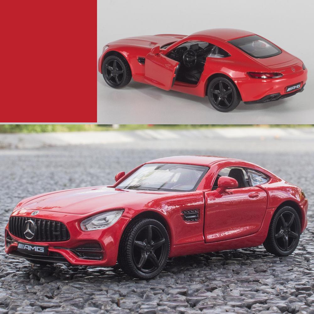 

1/36 масштаб литья под давлением модель автомобиля из сплава Benz AMG GTS модель автомобиля игрушечный автомобиль с откатным транспортным средством игрушечный автомобиль для малышей дети мальчики девочки подарок (желтый) 1/36-Size:12*5*3cm красный