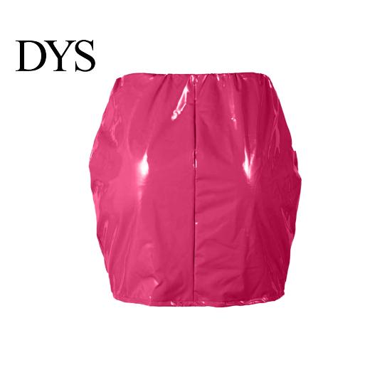 Women Skirt Imitation Leather Mini Sexy Versatile Solid Color Short Parties Clubs Bottoming Fashion Garment