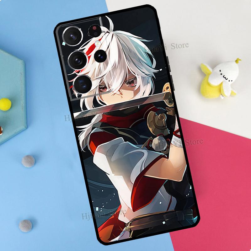 Genshin Impact Kaedehara Kazuha Phone Case For Samsung Galaxy S23 S22 Ultra Note 20 10 S8 S9 S10 Plus S20 FE S21 FE Cover