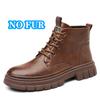Men Winter Sports Boots Outdoor Male Motocross Leisure Walk Walking Shoes Plush Snow Treking Botas Classic Leather Basic High Top