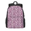 Roses Floral Backpack Pink Flowers Print Travel Backpacks Women Men Kawaii School Bags Design Big Rucksack