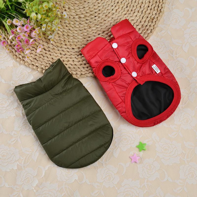Neuer warmer Daunenmantel für Haustiere – Herbst-/Winter-Hunde- und Katzenkleidung für kleine Rassen