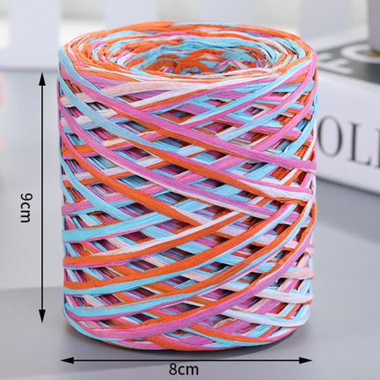 200M Natural Raffia Straw Yarn For Knitting Crocheting Paper Threads Friendly Paper Yarn DIY Handmade Summer Sunhat Beach Bag