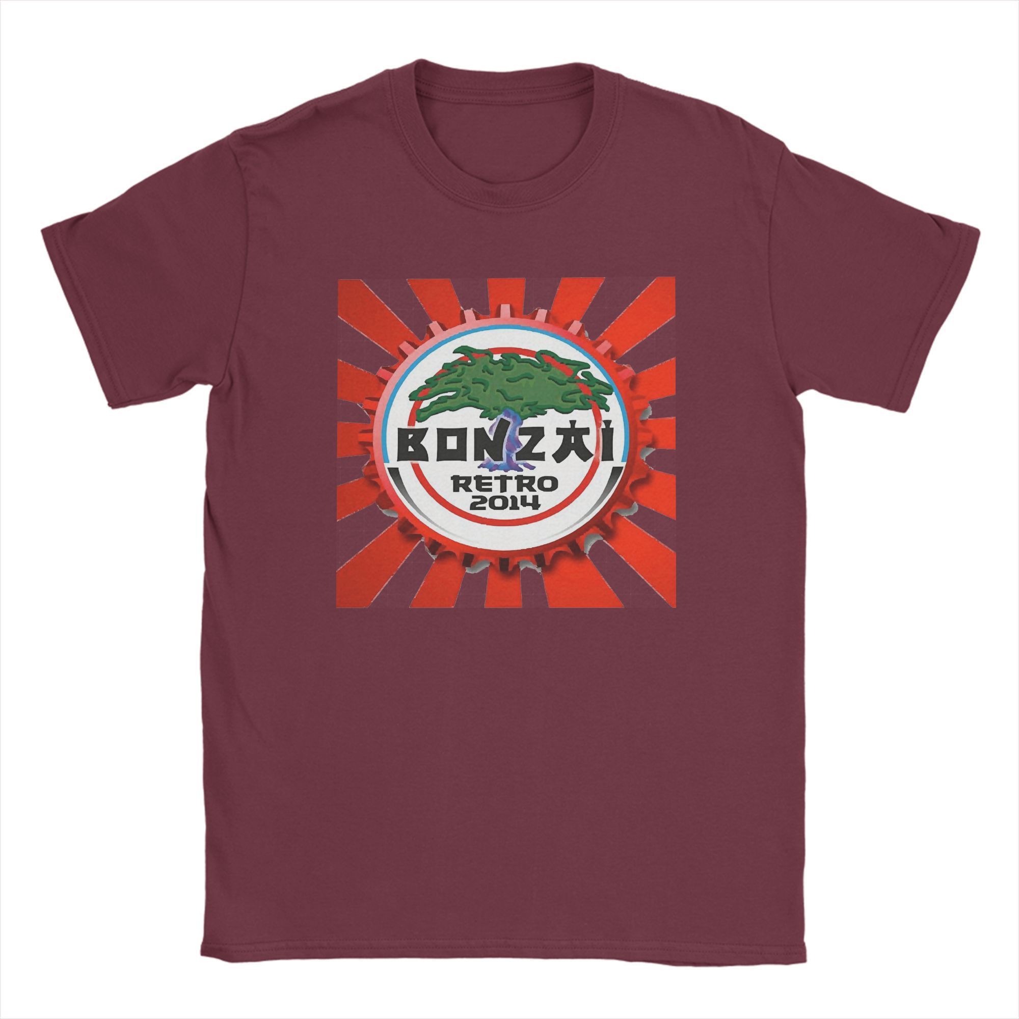

Bonzai Records Men T Shirt Novelty Tee Shirt Short Sleeve Crew Neck T-Shirts Pure Cotton Plus Size Tops L