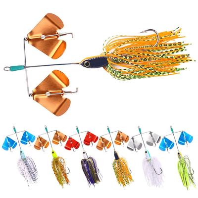 Rotativa Spinner-Isca Baixo Cauda Isca De Pesca Buzzbait 13.5cm 21.5g Swim Jig Emite Alta VibraçãoSalgueiro Folha Spinnerbait
