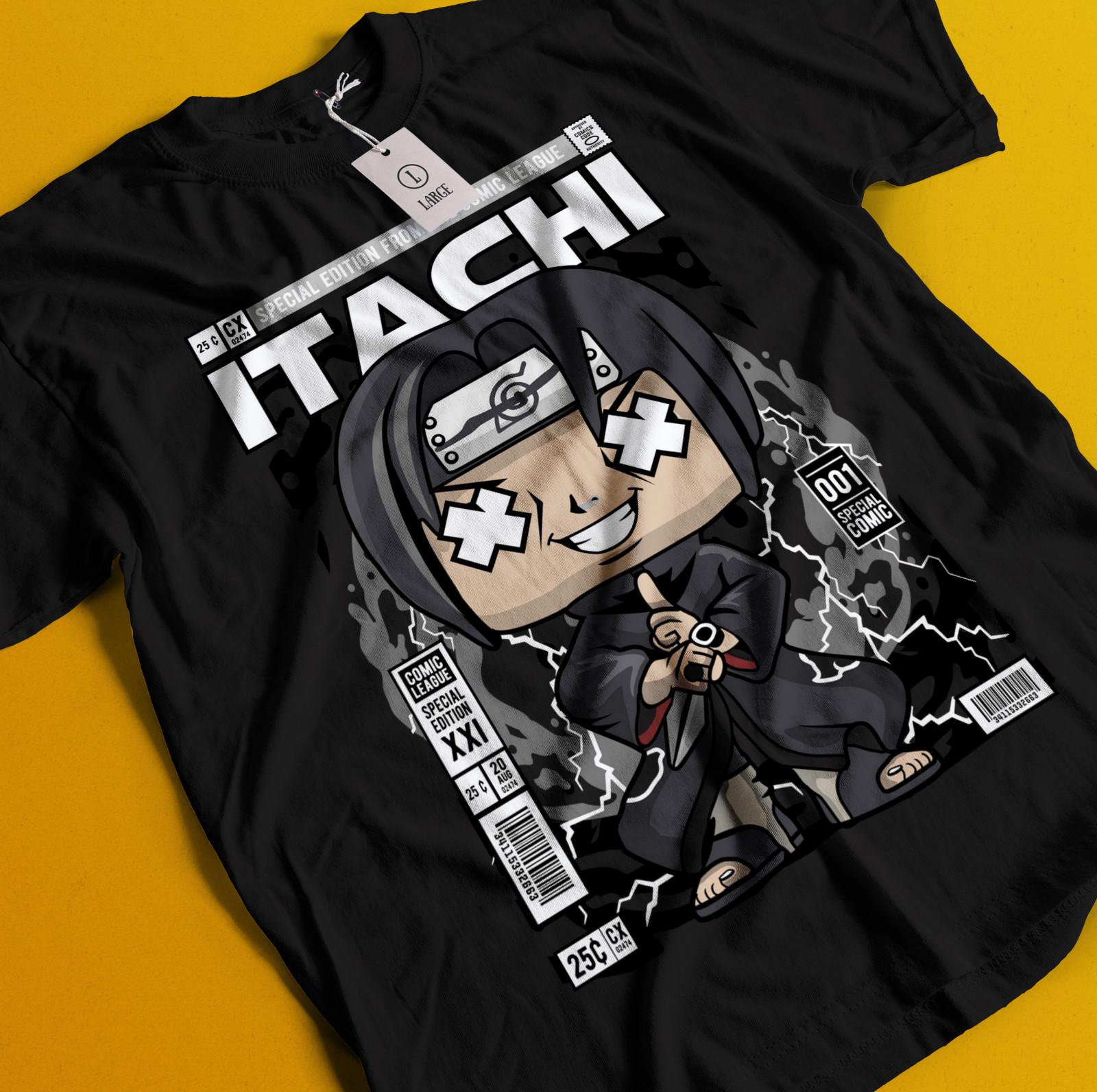 Itachi Uchiha T-Shirt Mens Womens Tees Top Naruto Tshirt Jiraya Shirt Madara Kakashi Sasuke Anime Tee 4XL