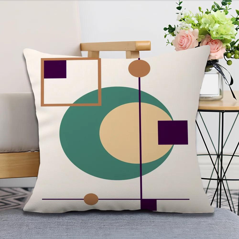 Abstract Geometric Nordic Style Soft Comfortable Pillow Case For Sofa Living Room Home Office Decor Protective Covers