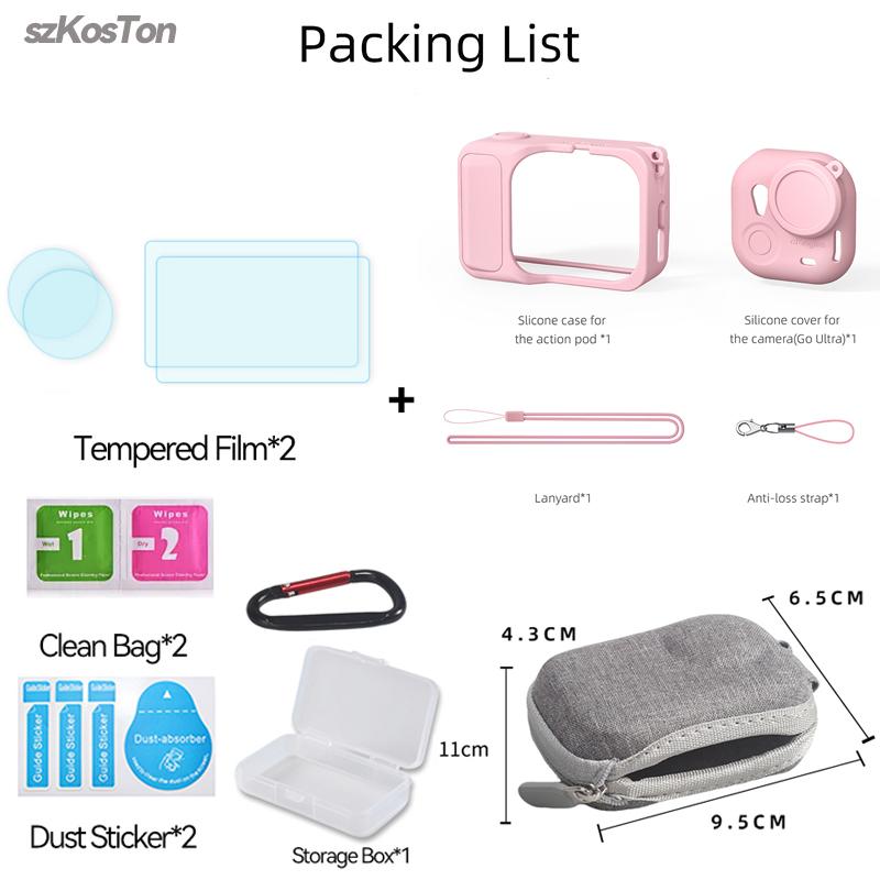 For Insta360 GO Ultra Silicone Case for Insta 360 Ultra Action Camera Protective Cover With Lens Protection Film Accessories