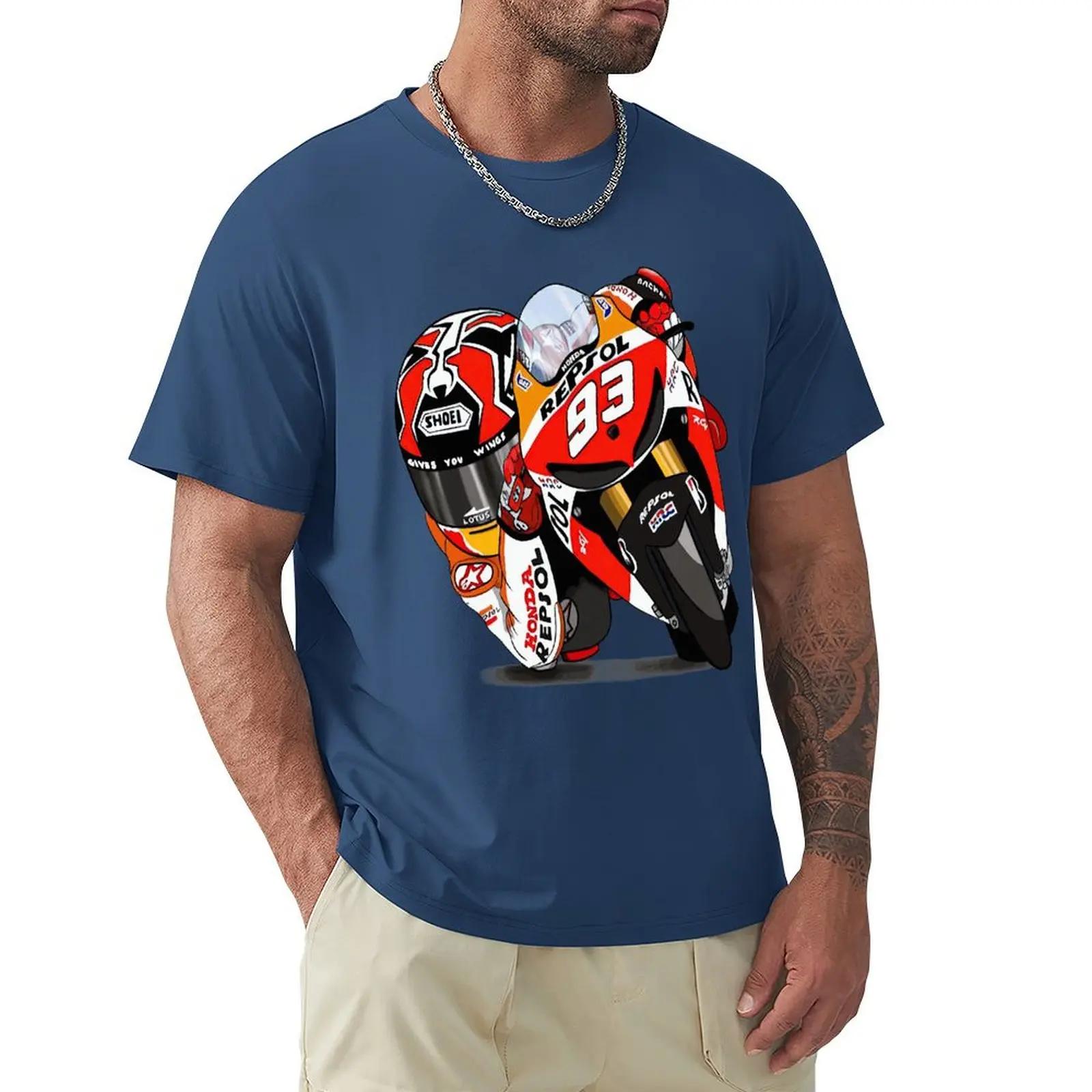 The best product for you Marc Signature 93 MOTO T-shirt Harajuku T-shirt met korte mouwen 100% katoen Grafische T-shirt Tops XXXXL