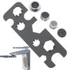 Faucet Aerator Tool 9-in-1 Stainless Steel Disassembly Wrench For Faucet Aerators For Homeowners Facility Managers Janitors
