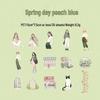 Yuxian Spring Letter Series Sticker Pack - 30 Sheets of Irregular Girl Characters in 4 Styles