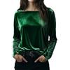 2026 Luxe Velvet French Knitwear: Chic Loose Round Neck Top for Fall/Winter