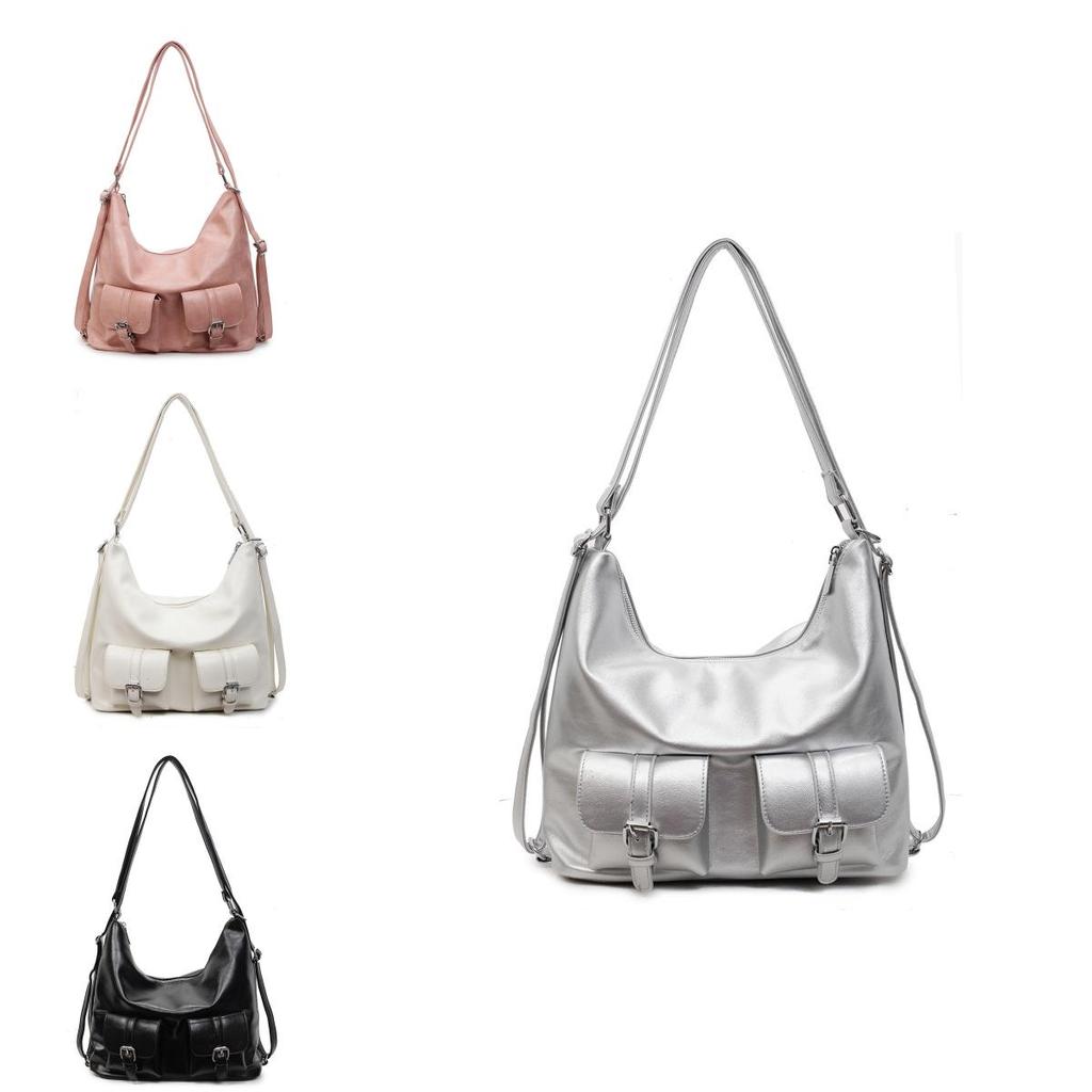 Solid Color Pu Leather Womens Fashion Tote With Soft Structure For Everyday Wear