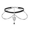 Silver Snake Double-Layer Water Drop Necklace: Cool, Spicy Sweet Girl Style Choker for Women