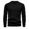 Men's Autumn Casual Round Neck Solid Color Top Thin Long Sleeve Top