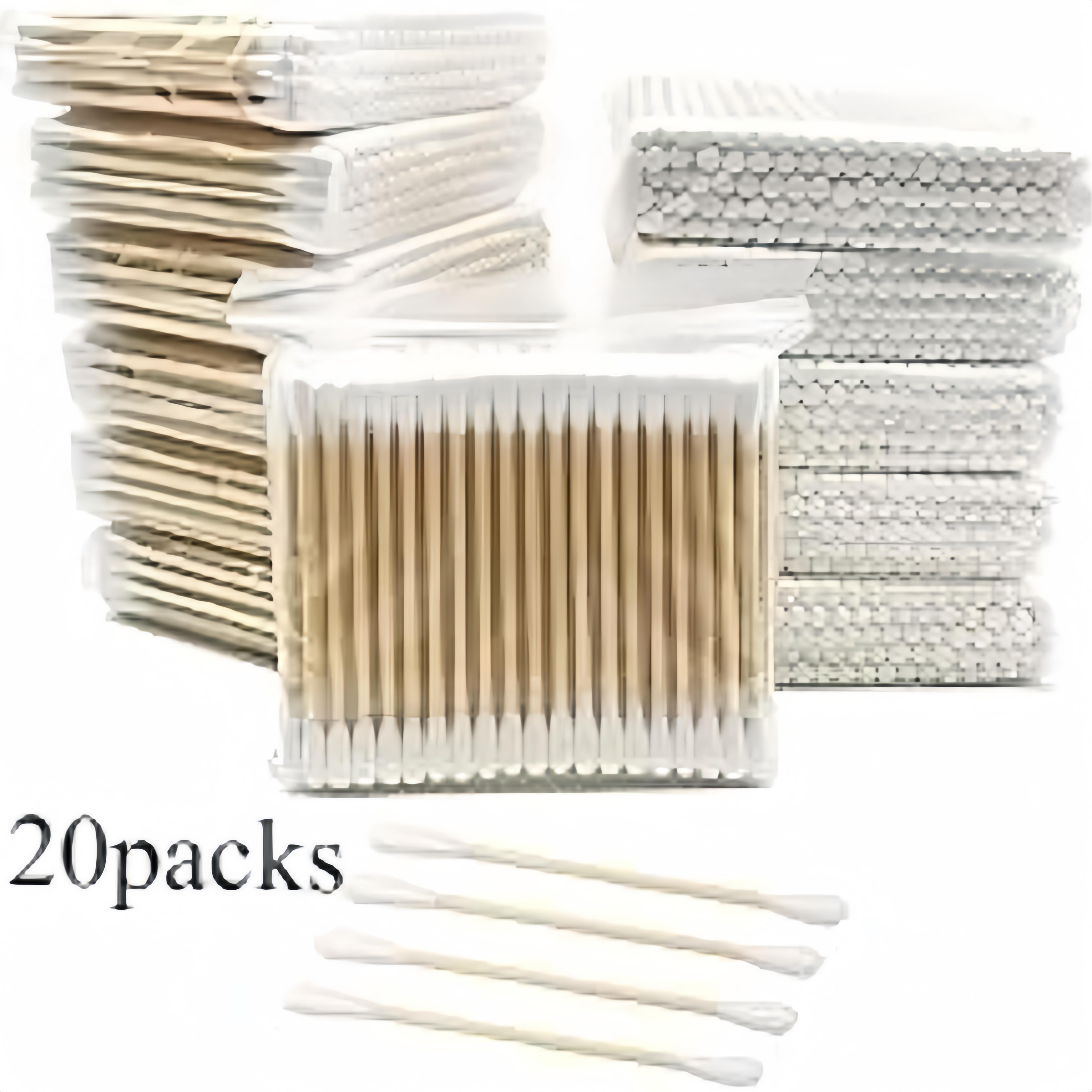 

20/40 упаковок 7 см деревянные ватные палочки одноразовые ультра-маленькие ватные палочки безворсовые микрощеточки инструменты для снятия наращенных ресниц 20packs белый