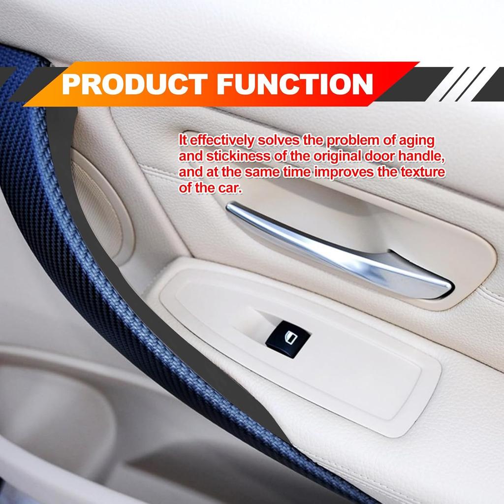 2PCS Door Handle Covers Left Front and Right Front Compatible with BMW 320, 328, 330, 335, M3 2012-2018 & BMW 428, 435, M4 2014-2017(Black)