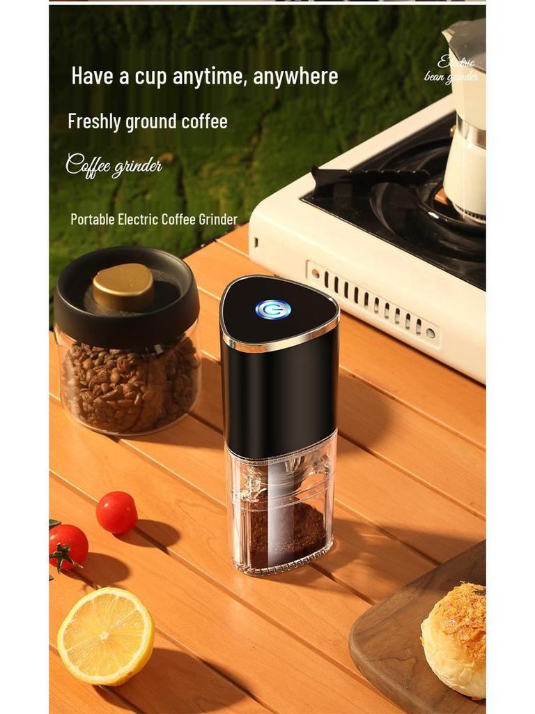 Portable Hand-Crank Electric Espresso Grinder – Compact Household Coffee Maker