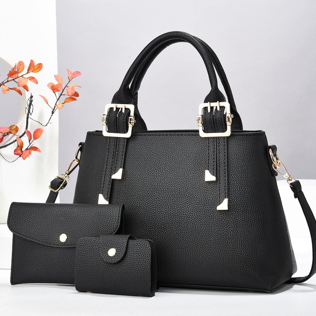 Urban Style Trendy Macaron Handbag Set With Durable Fabric And Elegant Color Selection