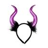Halloween Teufelshörner Plüsch Stirnband Cosplay Gothic Haarreif Verkleidungszubehör Party-Outfits Stirnband