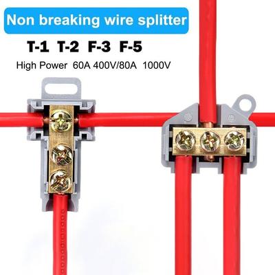 Docking High Power High Power Splitter Conductor Brass Large Current Quick Terminal Block Wire Connector