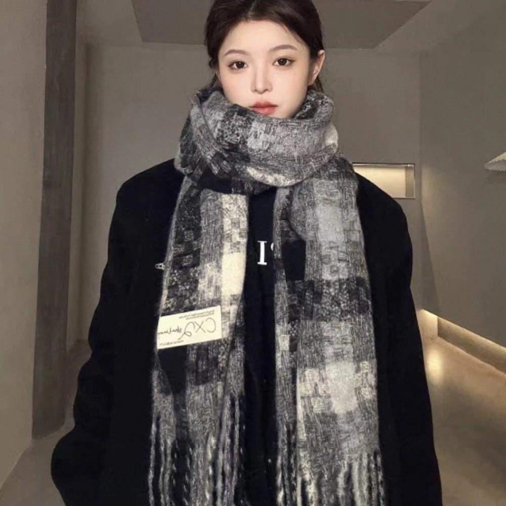 Imitation Cashmere Winter Scarf Windproof Warm Shawl Wrap Fashion Knitted Scarf Autumn