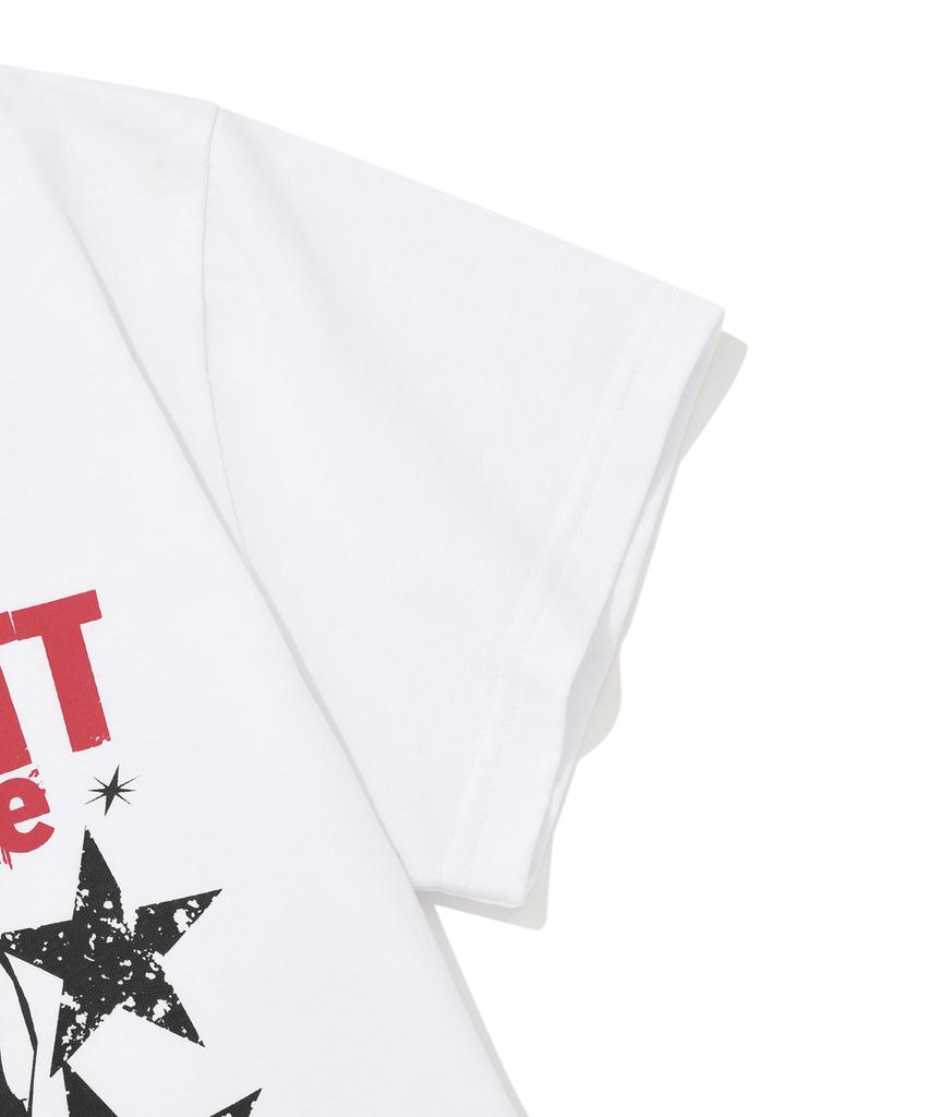 FALLETT [23Ss] Self-Love Crop Short Sleeve Tee White