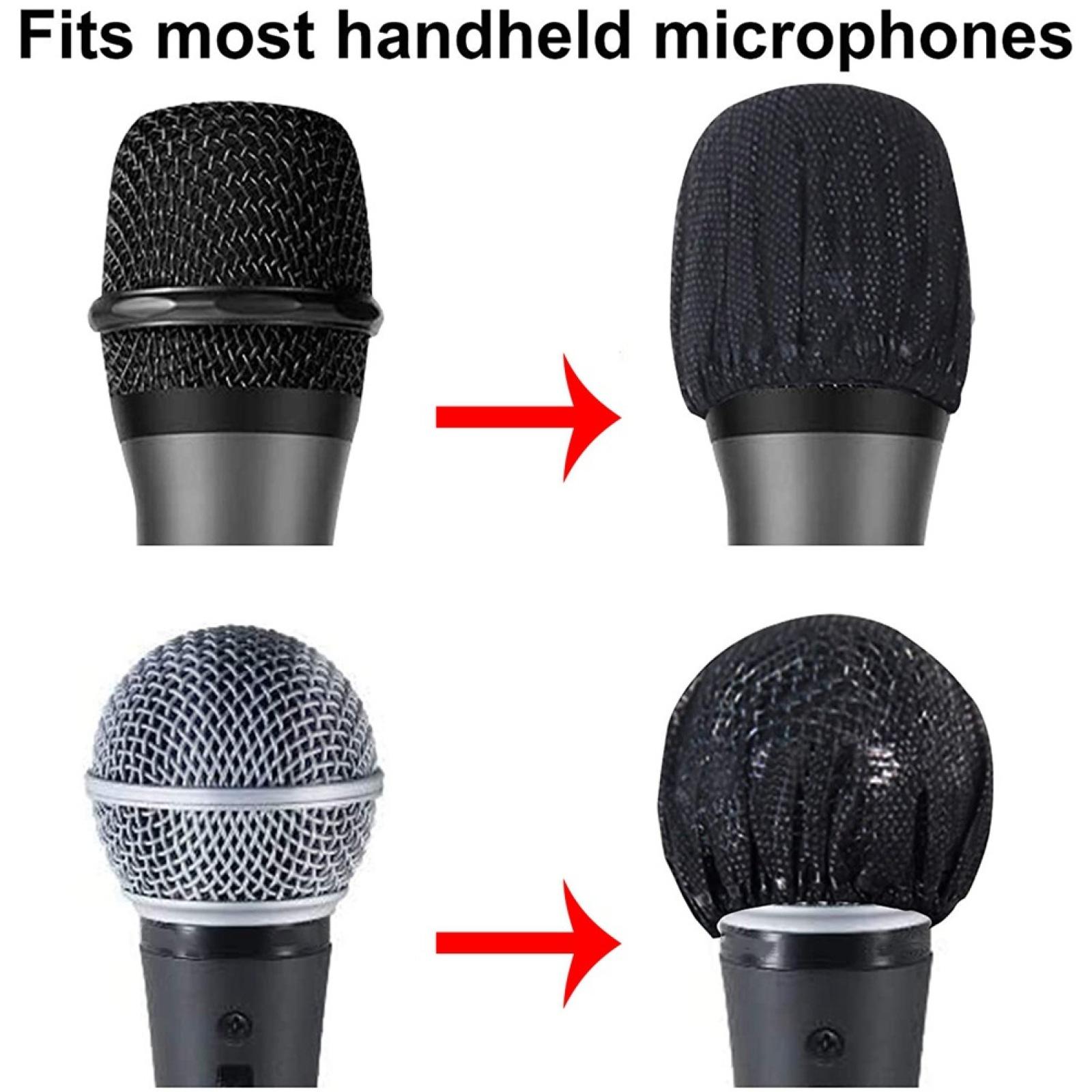

100 Pcs Disposable Microphone Covers Windscreen Mic Covers Handheld Microphone Protective Cap for Karaoke United States