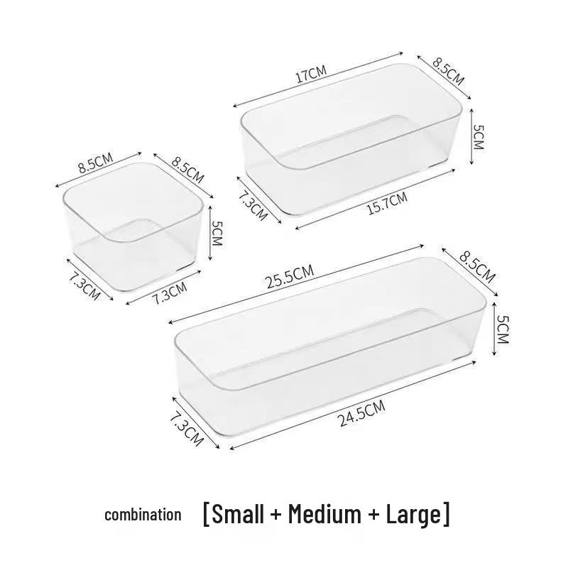 Rectangular Plastic Desk Drawer Organizer for Stationery and Pens
