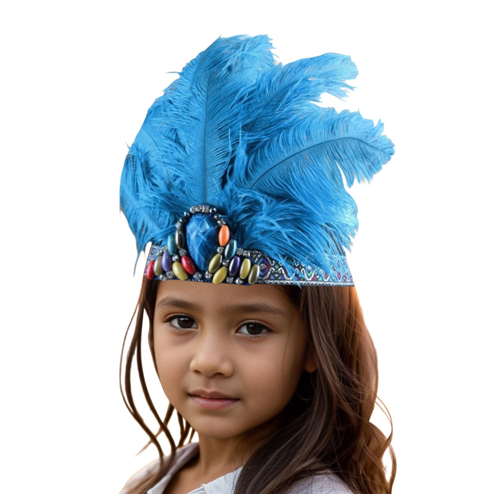 

Женские карнавальные головные уборы с перьями, головной убор с перьями для вечеринки, танцев, рейва, головной убор в стиле флаппер, красочные ретро повязки на голову, аксессуары для волос One Size