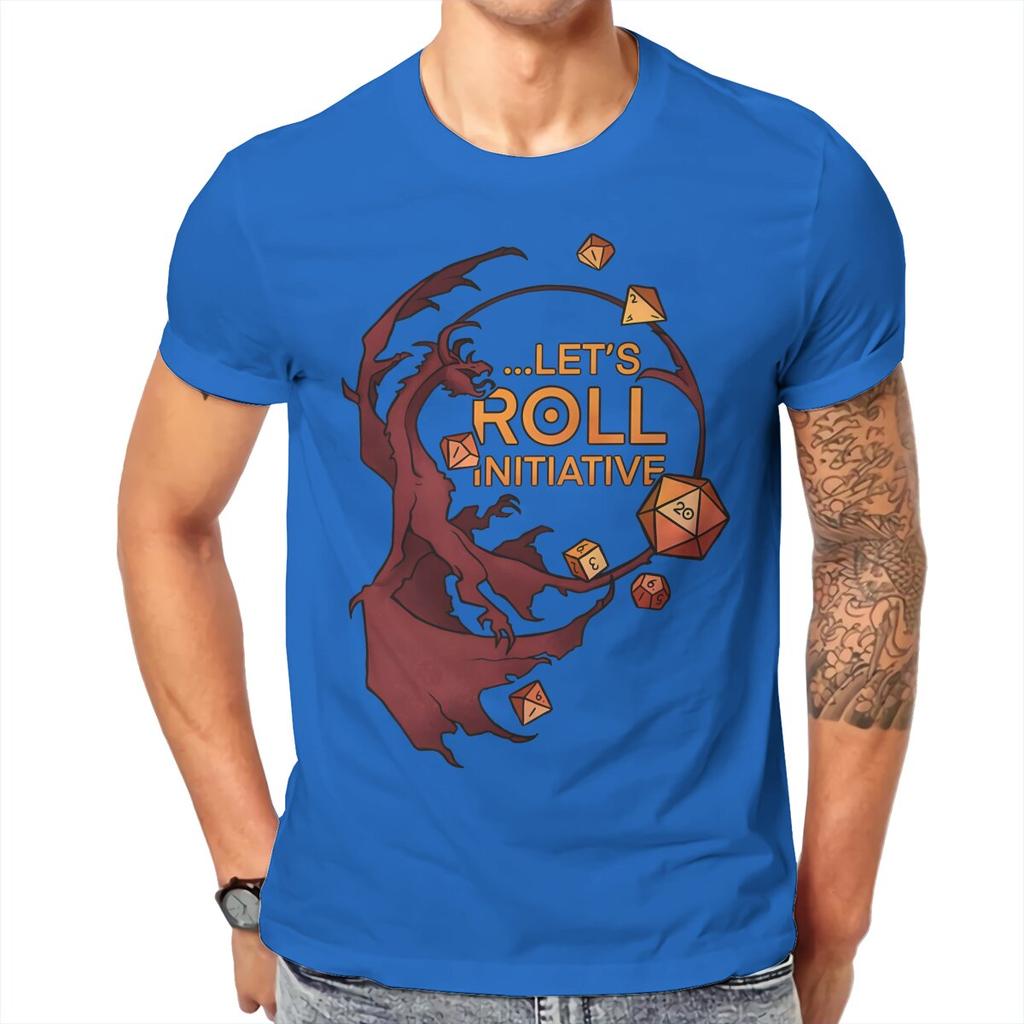 DND Roll For Initiative T Shirt Unisex Tees Summer Clothing Cotton ONeck TShirt