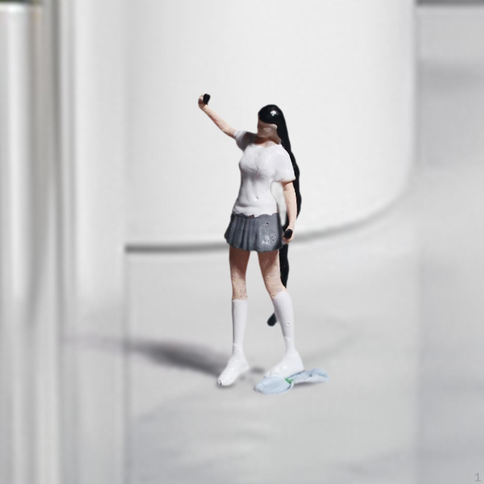 

1/64 Фигурки Модель Ручная роспись Фигурка Коллекция Макет Украшения Фотография Смола Креатив White top female