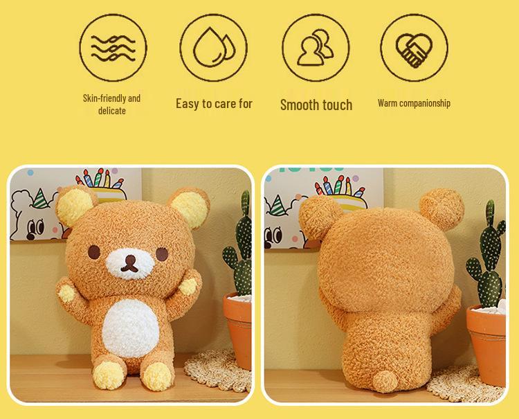 Plush Rilakkuma Hugging Bear Doll - Perfect Gift for Girls' Birthdays or Christmas