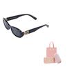 MIU MIU Oval Sunglasses With Sculpted Temples Women Sunglasses Black MU06ZS1AB5S0C