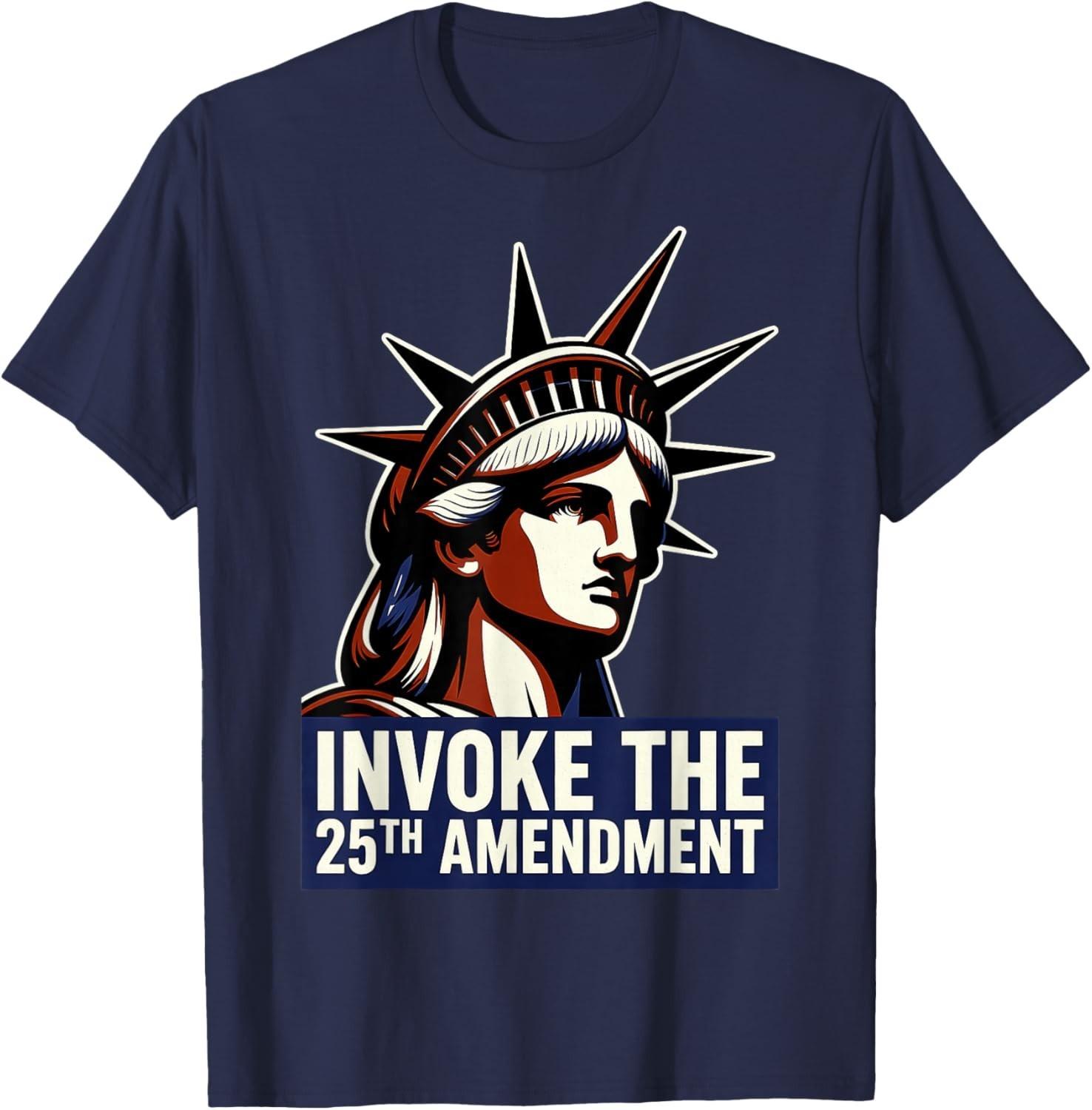 Смешные футболки унисекс с надписью INVOKE THE 25TH Amendment S