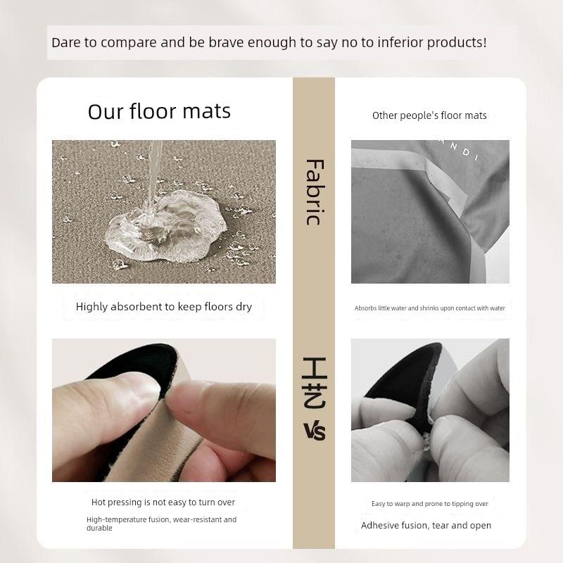 Simple Bathroom Floor Mat Diatom Mud Absorbent Quick-Drying Floor Mat Non-Slip Bathroom Easy-Care Household Bathroom Carpet