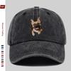 Pc Cute Dog PeekABoo Print Baseball Cap with Adorable Pet Design Sun Hat Hunting Decor Hat Adjustable Strap MultiColor Av