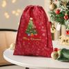 Cartoon Christmas Tree Bag Environmentally Friendly Santa Claus Pattern Bag Non-Woven Drawstring Bag Festive For Birthday Candy
