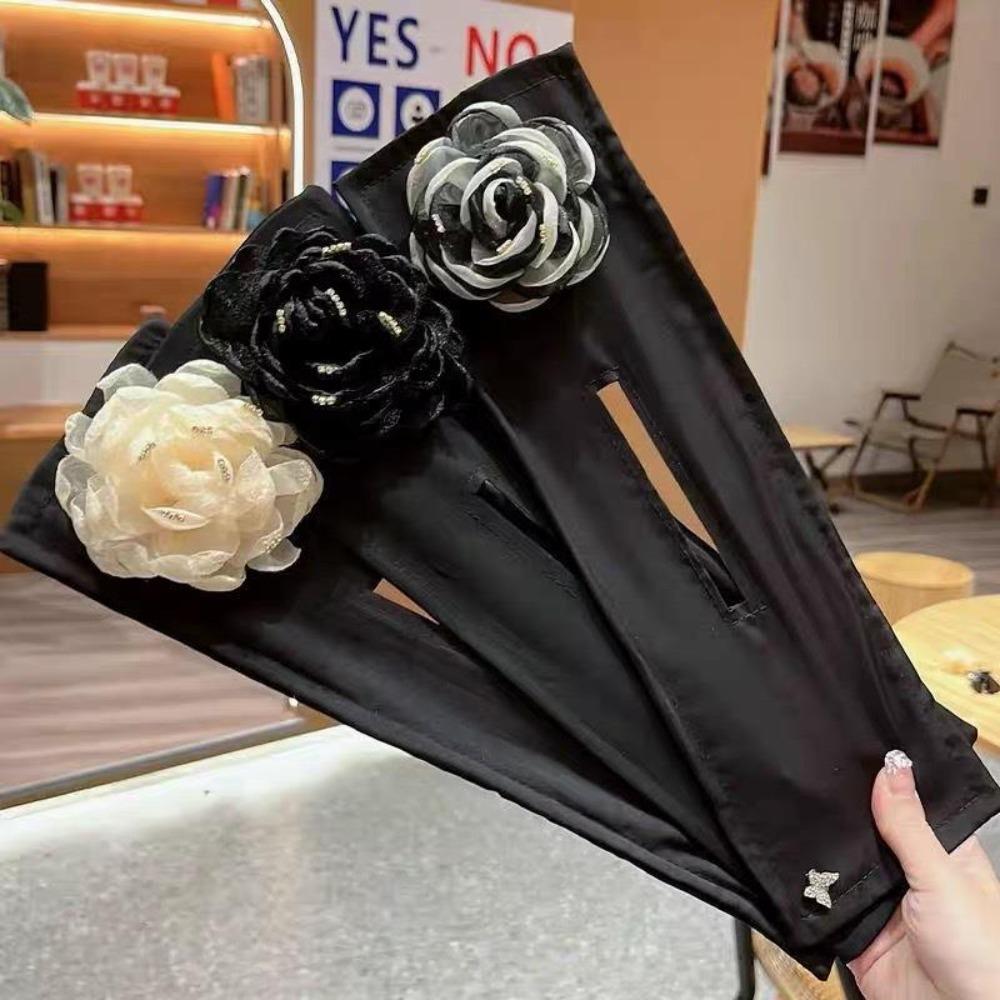 Camellia Flower Bow Clip Twist Maker Hair Accessories Temperament Bun Curler