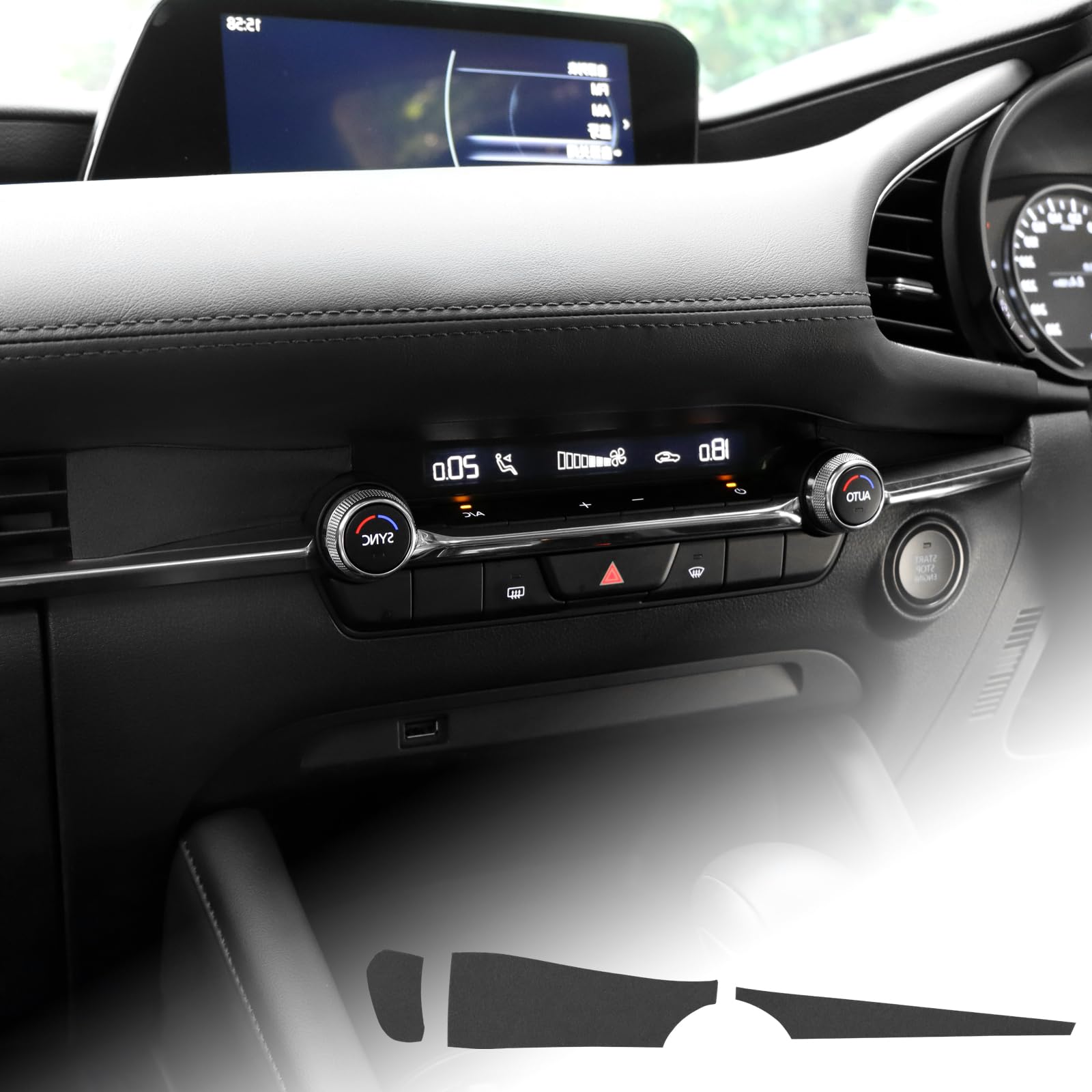 FDAIUN Car Center Console Dashboard Air Vent Protection Sticker Compatible car center console dashboard air vent чёрный