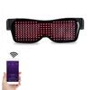 LED-Brille, Bluetooth-App-Steuerung LED-Anzeige Smarte Brille USB-wiederaufladbar DIY Funky Brille für Party, Club, DJ, Halloween