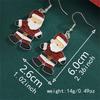 Fashion Green Hairball Christmas Tree Drop Earrings For Women Xmas Bowknot Bells Deer Santa Claus Earring Festival Party Jewelry